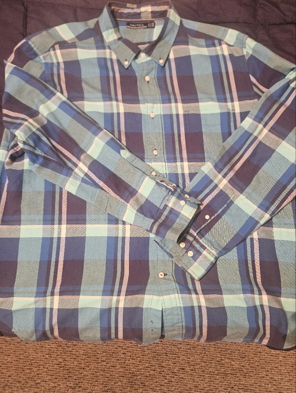 Nautica Mens Vintage Button-Down Shirt 2XL ONLY WORN TWICE